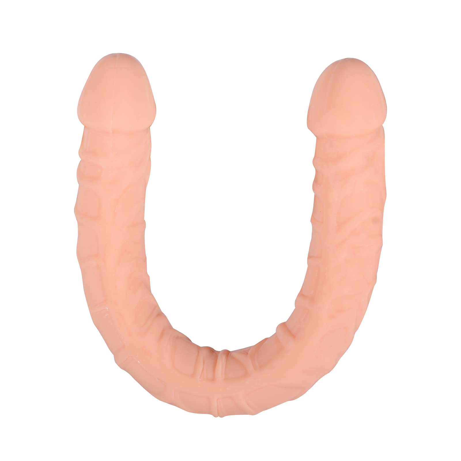 Realistic Double Dong Dildo with Veins - Lifelike Sex Toy for Women, Couples & Solo Play (Beige) | Perfect for Spicing Up Bedroom Fun & BDSM Exploration