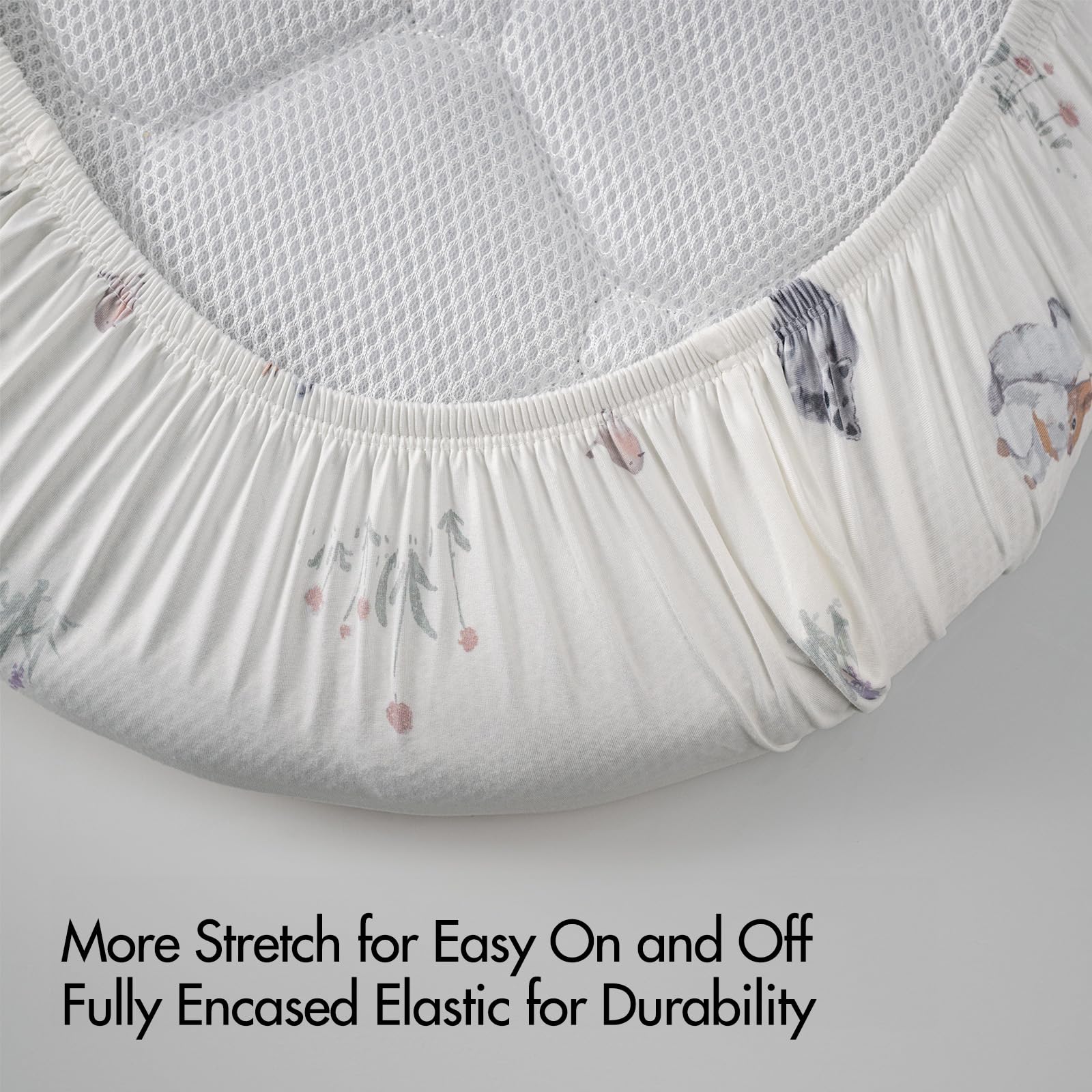 Premium Bassinet Sheets for Baby Boys & Girls - 2 Pack Soft Neutral Crib Fitted Sheets for Rectangle, Round, Oval & Hourglass Bassinet Mattresses | Perfect for Nursery, Daycare & Travel Use