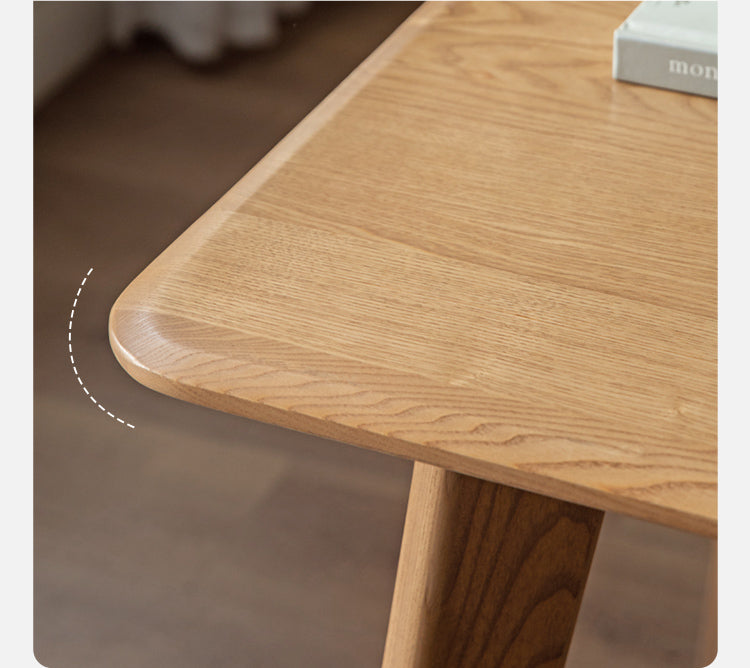 Solid Oak and Ash Wood Nordic Dining Table - Modern Scandinavian Style for Home, Kitchen, and Dining Room Decor
