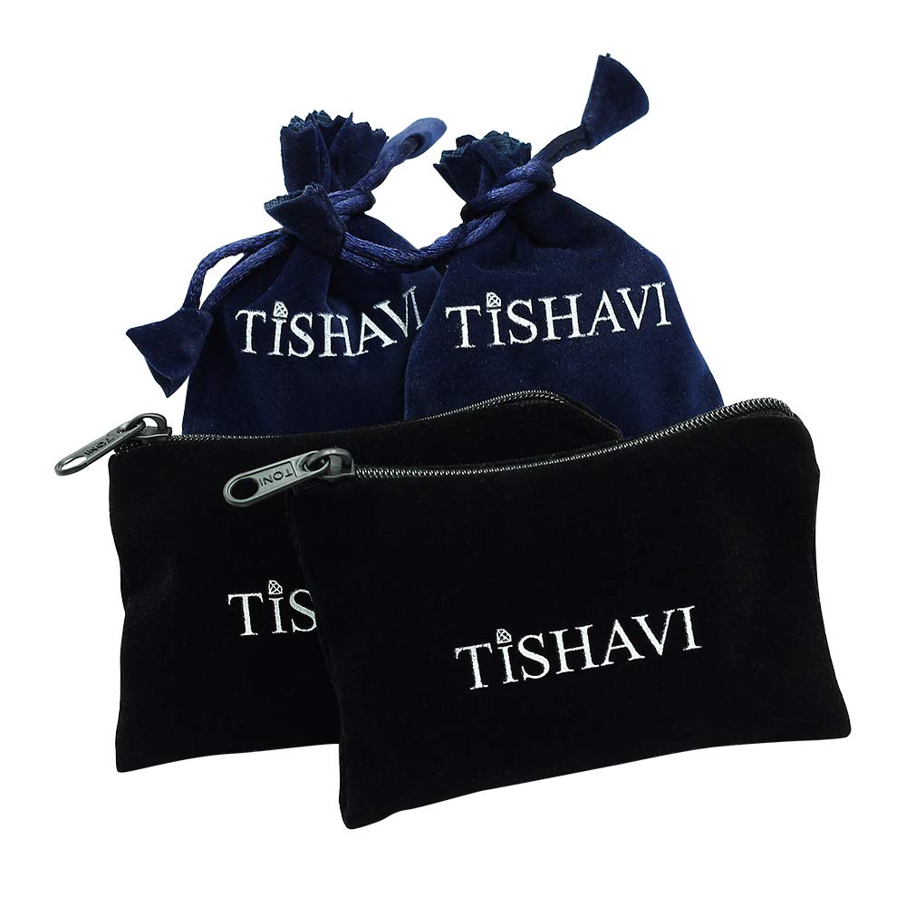 TISHAVI Natural Stone Rings for Women - Sterling Silver Multi Stone Rings, Size 5-12 - Elegant Birthstone & Healing Crystal Jewelry for Everyday Wear, Gift Giving & Special Occasions
