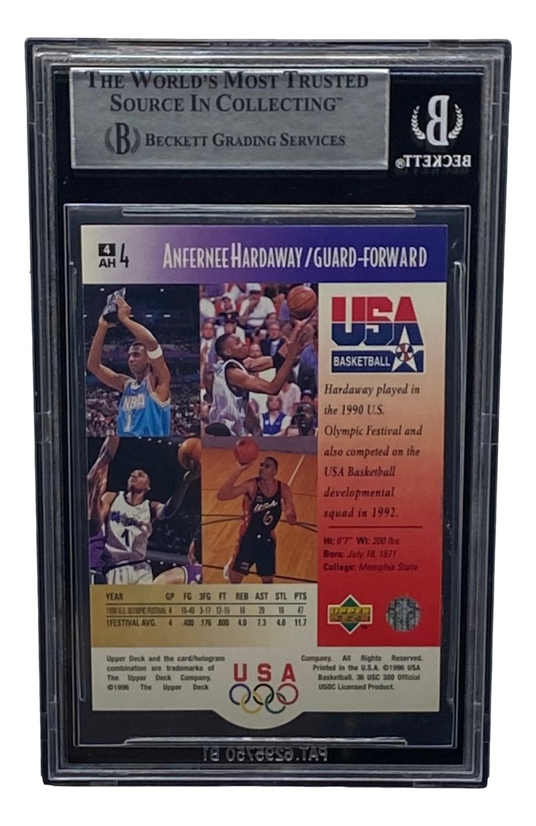 Penny Hardaway Autographed 1996 Upper Deck USA #4 Basketball Card - PSA Graded, Rare Collectible for NBA Fans & Memorabilia Enthusiasts - Perfect for Display, Investment, or Gifting