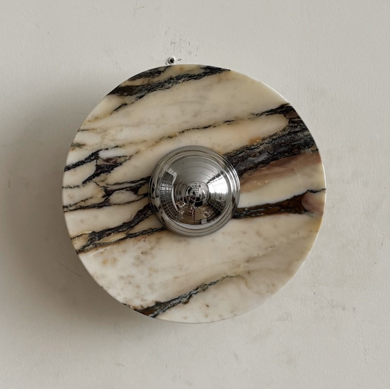 Calacatta Marble Wall Sconce Light - Modern Gold Finish Bathroom Vanity Lighting for Bedroom, Hallway & Living Room Decor