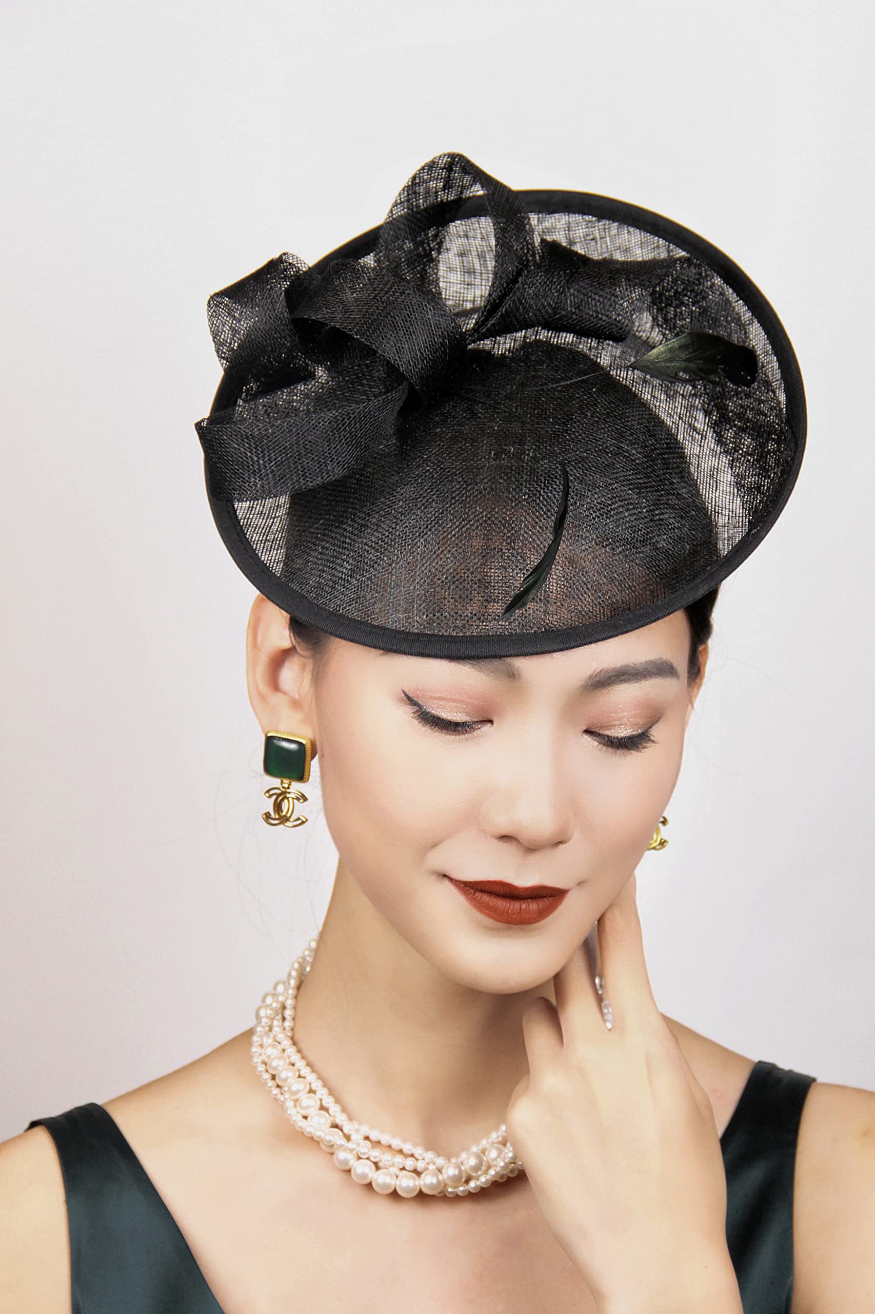 Elegant Sinamay Fascinators & Tea Hats for Women | Kentucky Derby, Wedding, Tea Party & Church Events | Stylish 2023 Headwear for Special Occasions