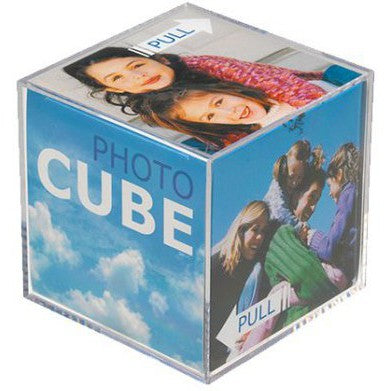 Kenro 3.25x3.25 Inch Photo Cube - Perfect for Displaying 4x6 Photos, Home Decor, Office Desk Accessories & Gift Ideas