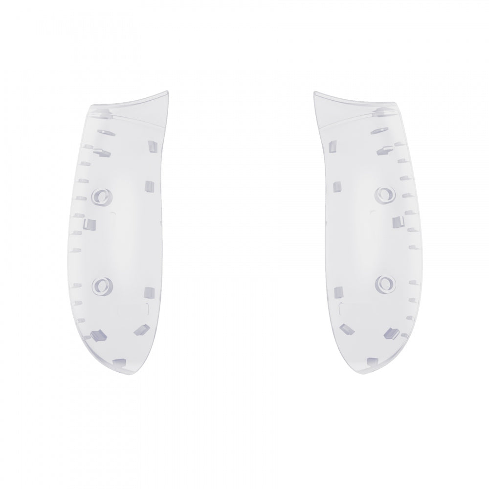 eXtremeRate Clear Transparent Replacement Front Housing Shell with Side Rails Panel for Xbox One X & S Controller (Model 1708) - Perfect for Gaming, Customization & Controller Repair