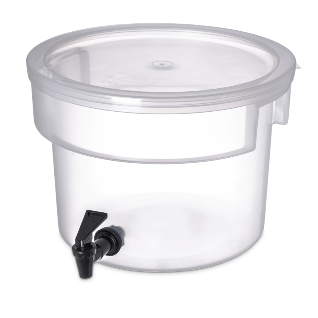 Carlisle 3 Gallon Round Beverage Dispenser with Spigot - Perfect for Parties, Events & Outdoor Gatherings - Large Capacity Drink Dispenser for Lemonade, Iced Tea & Punch