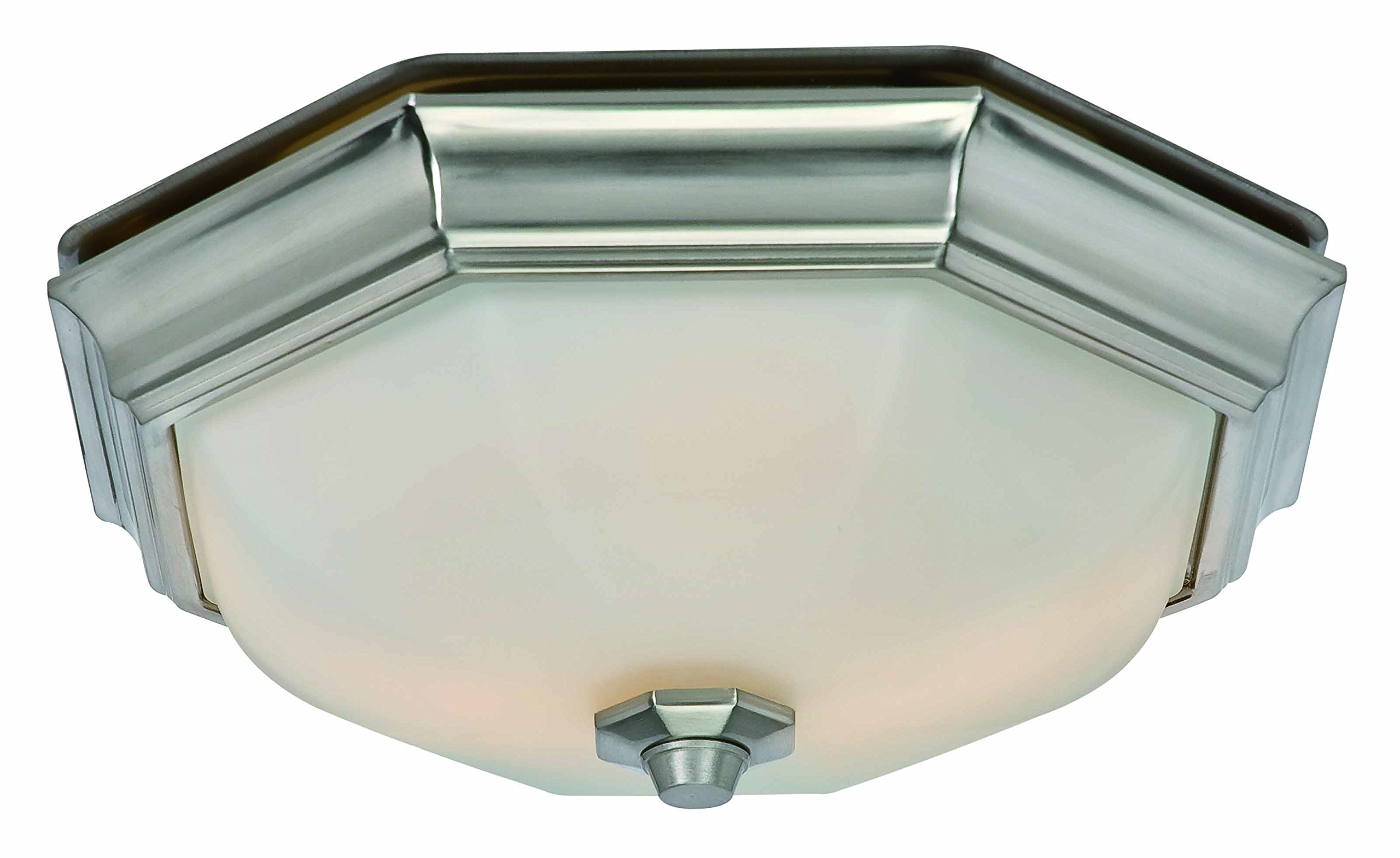 Hunter 80213z Huntley Decorative Bathroom Ventilation Exhaust Fan with LED Light - Brushed Nickel Finish | Quiet Bathroom Exhaust Fan for Home, Apartment & Commercial Use