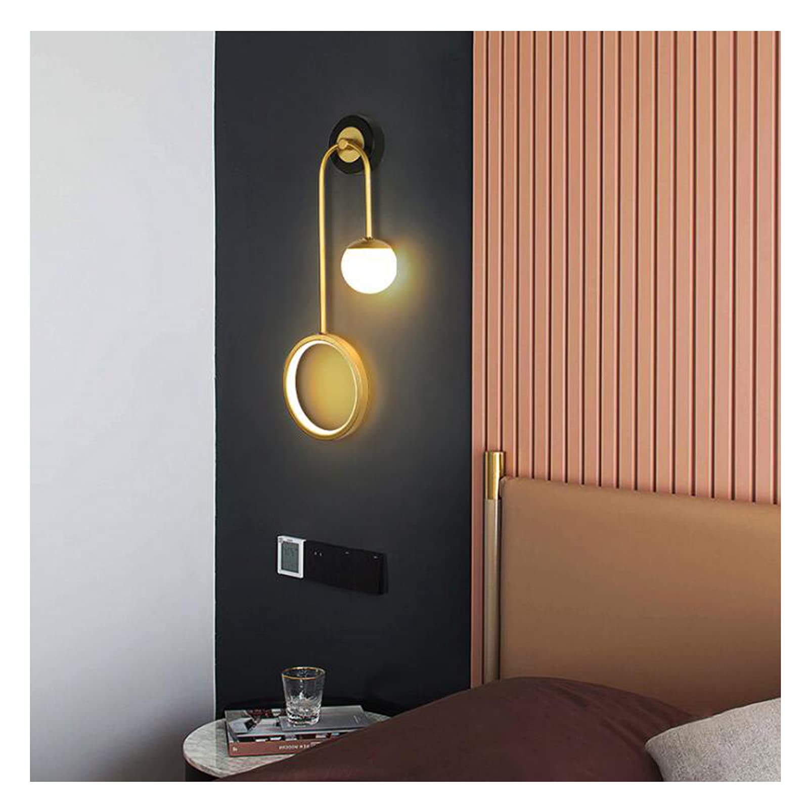 Modern LED Wall Sconce Lighting - Warm White Dimmable Wall Light Fixture for Living Room, Bedroom, Hallway | Indoor Home & Hotel Decorative Lamp for Cozy Ambiance