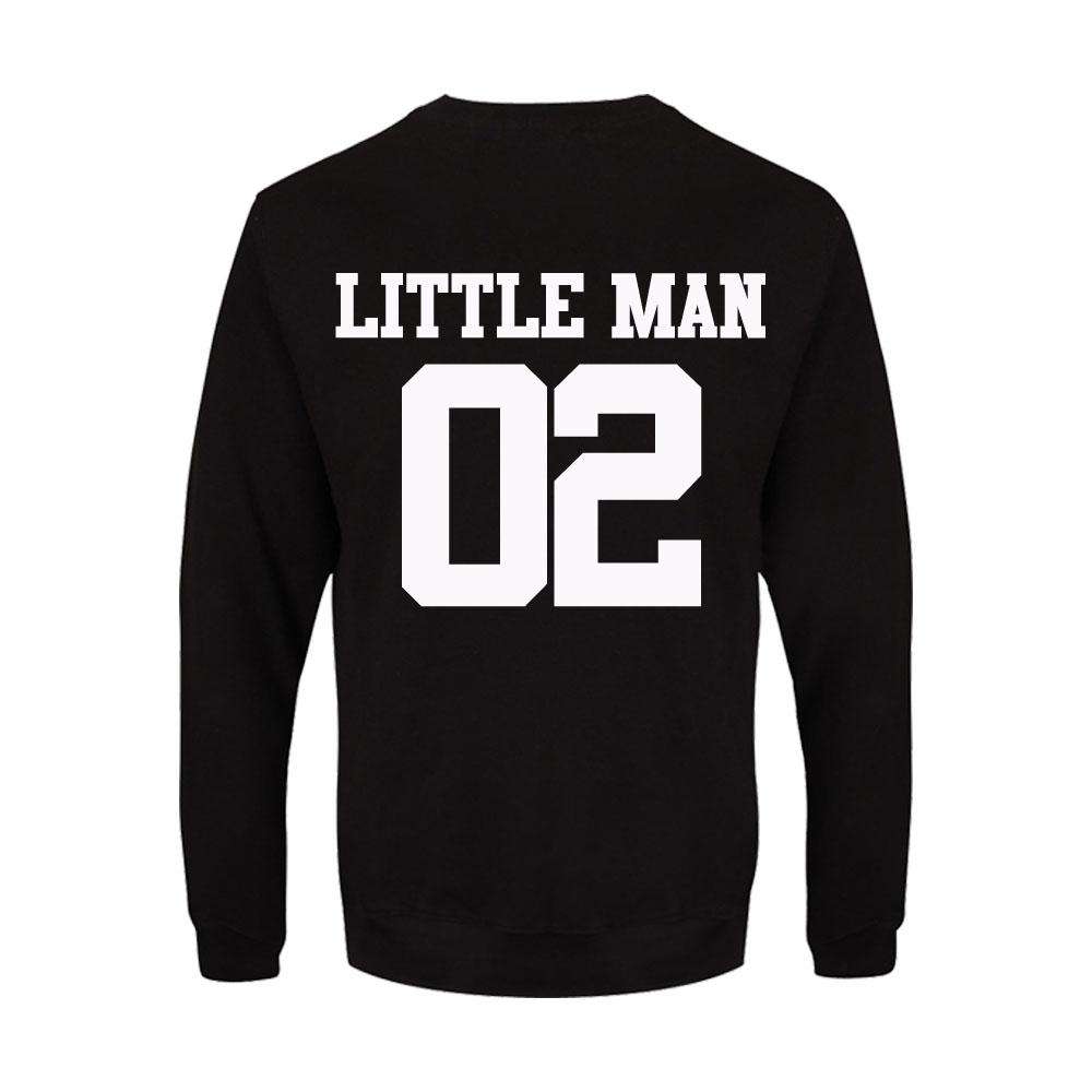 Big Man Little Man Matching Dad & Son Black Sweatshirts | Father and Son Outfits | Family Matching Hoodies for Casual Wear, Christmas Gifts & Photo Shoots