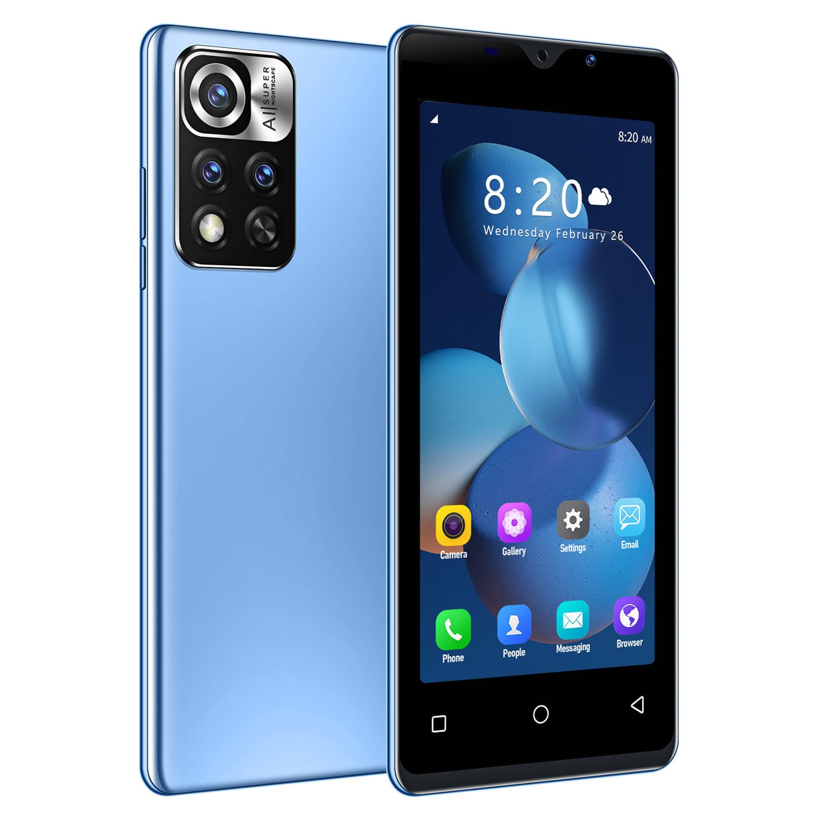 Unlocked Android Smartphone 4.42 Inch 1GB+8GB 1500mAh - International Version (Blue) | Compatible with T-Mobile | Budget Friendly Clearance Phone for Travel, Backup & Everyday Use