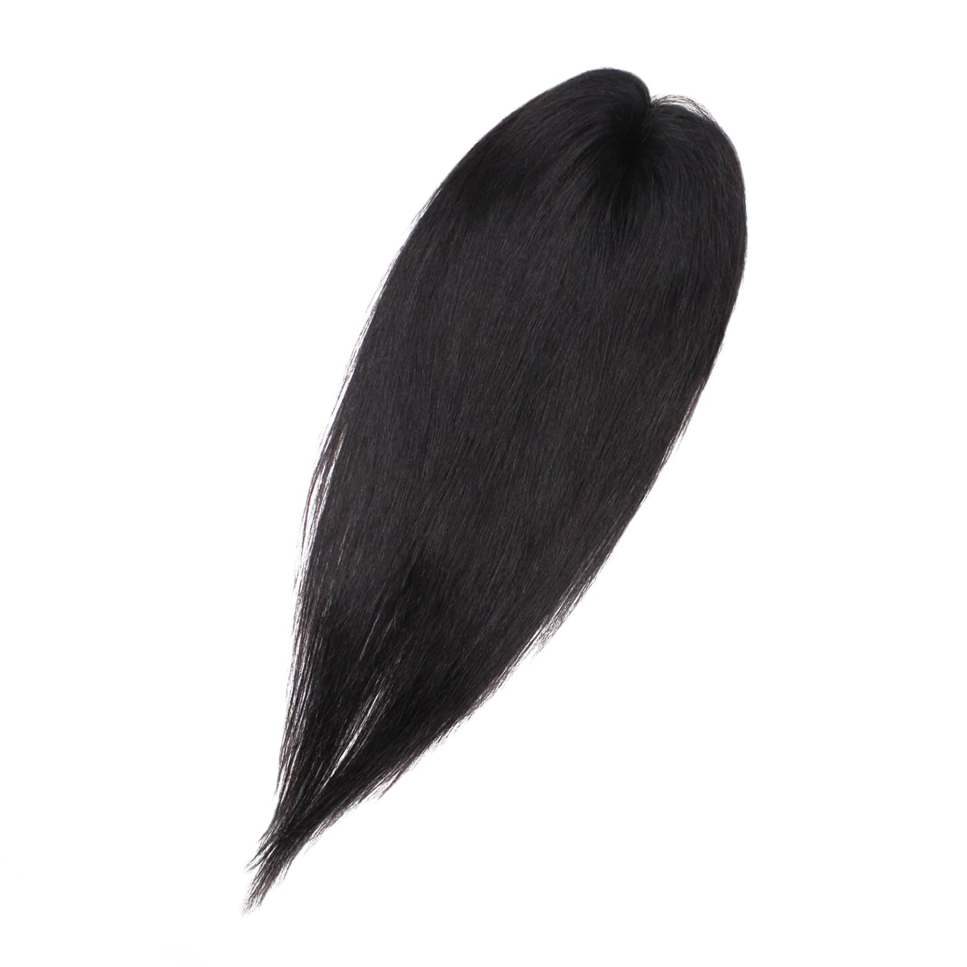Kabello Straight Natural 3×3 Hair Topper for Women with Thinning Hair - Free Clips & Hair Brush (Brown) | Instant Volume & Confidence for Daily Wear, Special Occasions & Styling