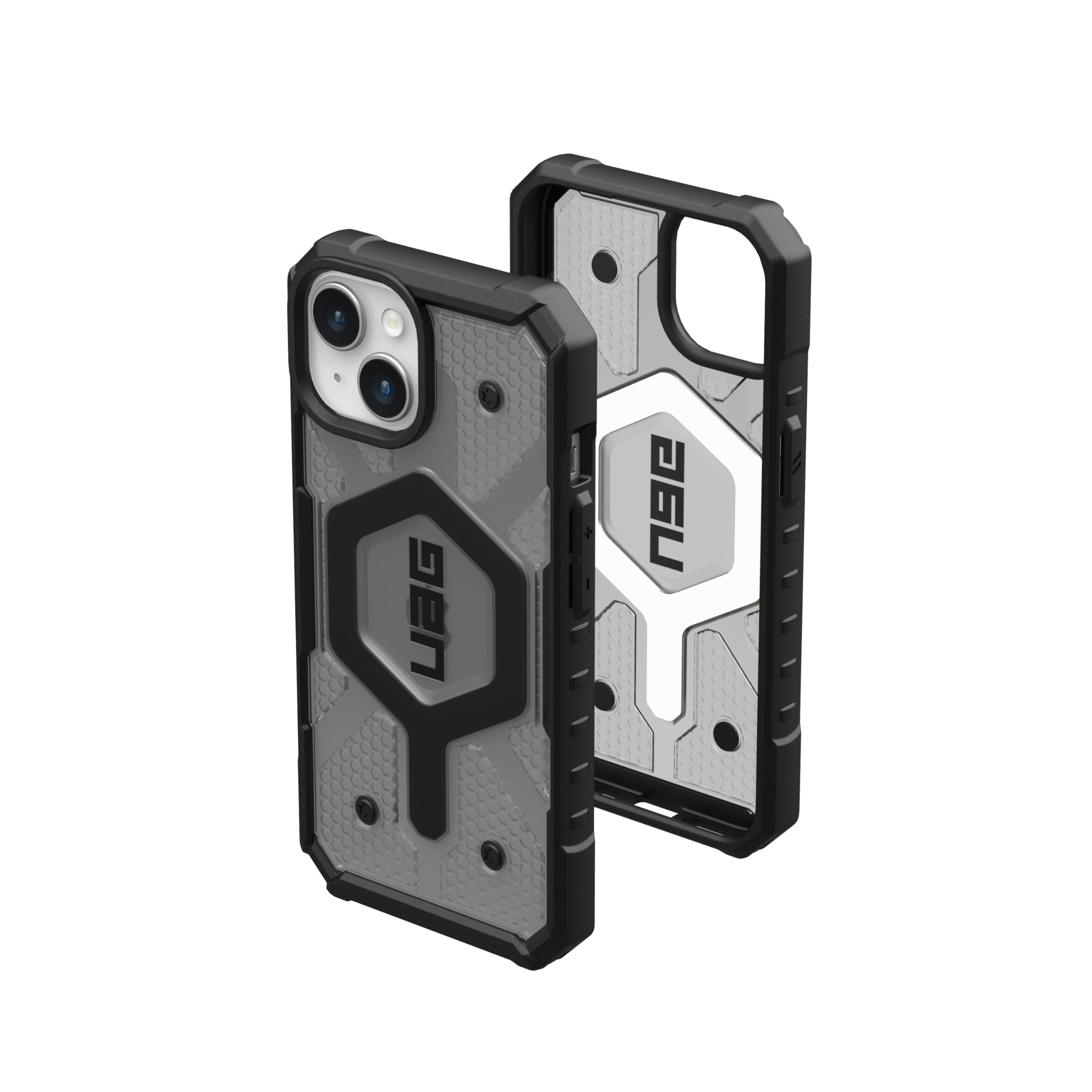 URBAN ARMOR GEAR UAG Pathfinder Clear Ash/Black Case for iPhone 15 (6.1
