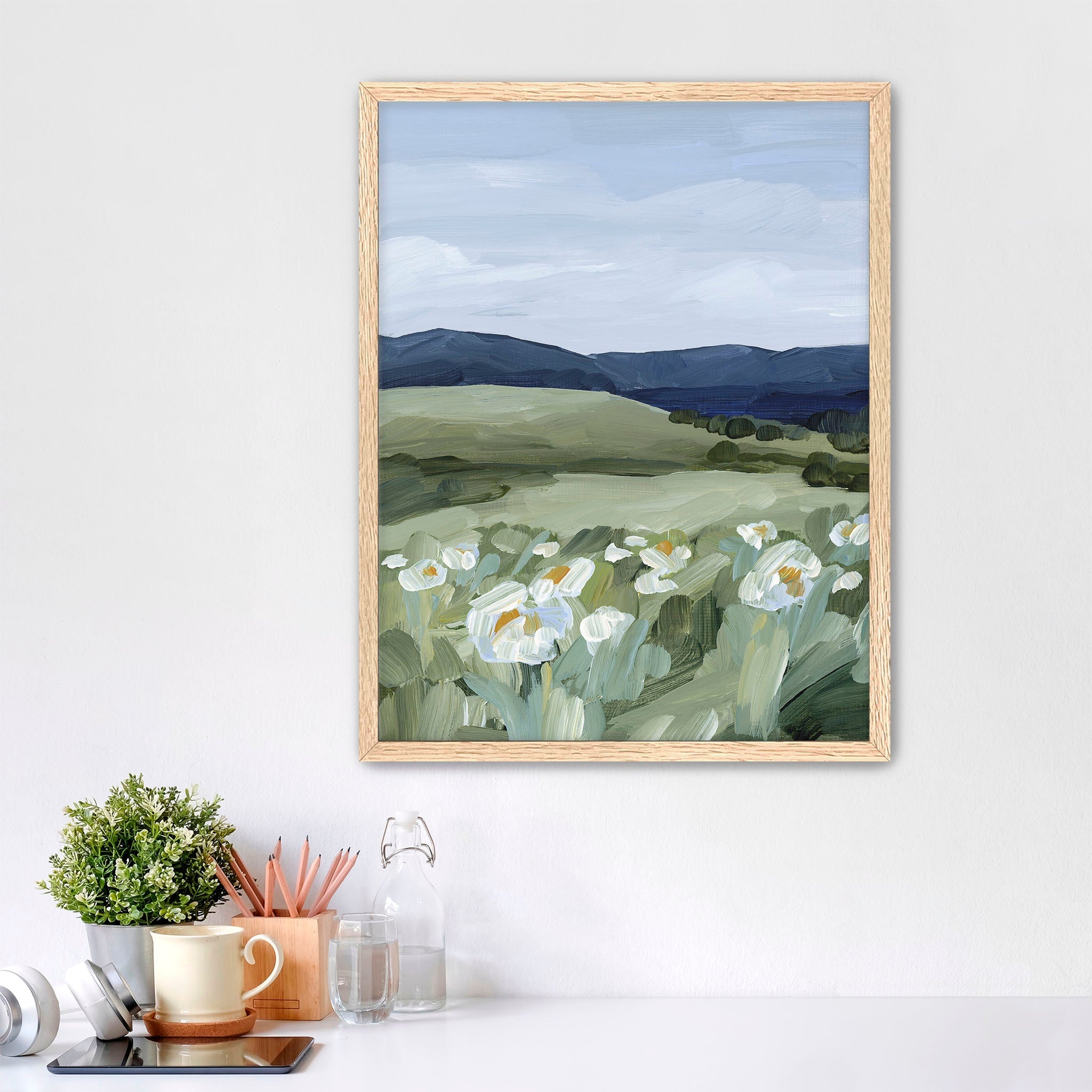 Wild Poppies Art Print - Vibrant Floral Wall Decor for Living Room, Bedroom & Office - Premium Canvas Painting for Home & Office Decoration