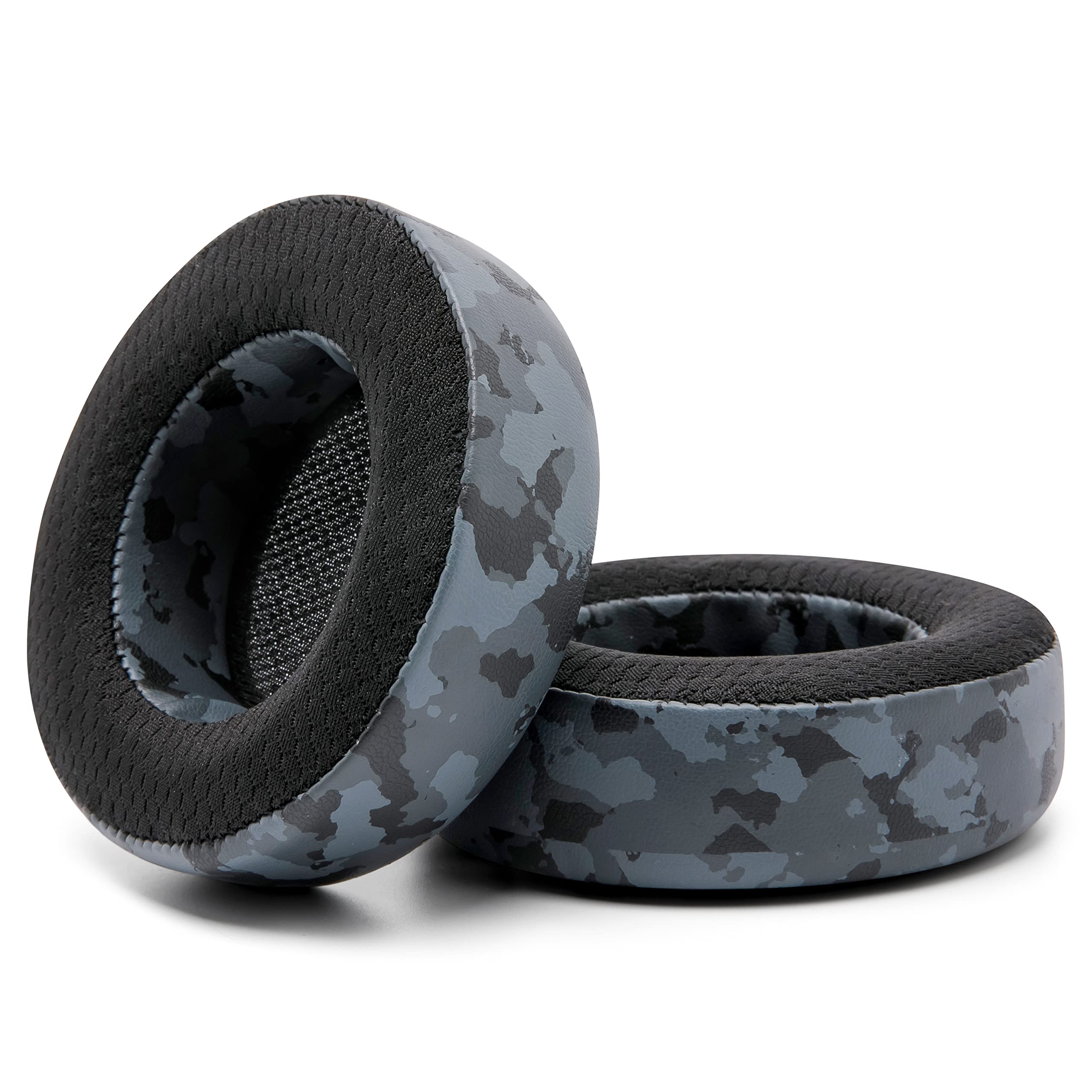 Wicked Cushions WC Freeze Virtuoso Cooling Gel Earpads for Corsair Virtuoso Gaming Headset - Hybrid Fabric, Enhanced Durability, Noise Isolation, Black Camo Design | Perfect for Long Gaming Sessions & Hot Climates