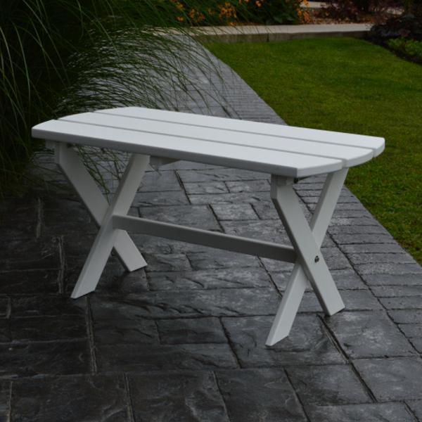 A & L Furniture Poly Folding Oval Coffee Table - Lightweight Portable End Table for Living Room, Patio, or Small Spaces - Perfect for Apartments, Dorms, and Outdoor Use