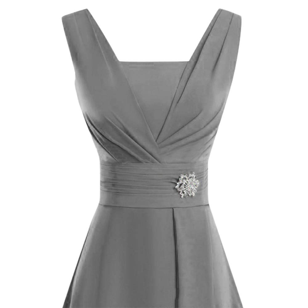 Elegant Plus Size Women's Formal Wedding Bridesmaid Dress - High Waist Ball Gown for Prom, Cocktail Party & Special Occasions