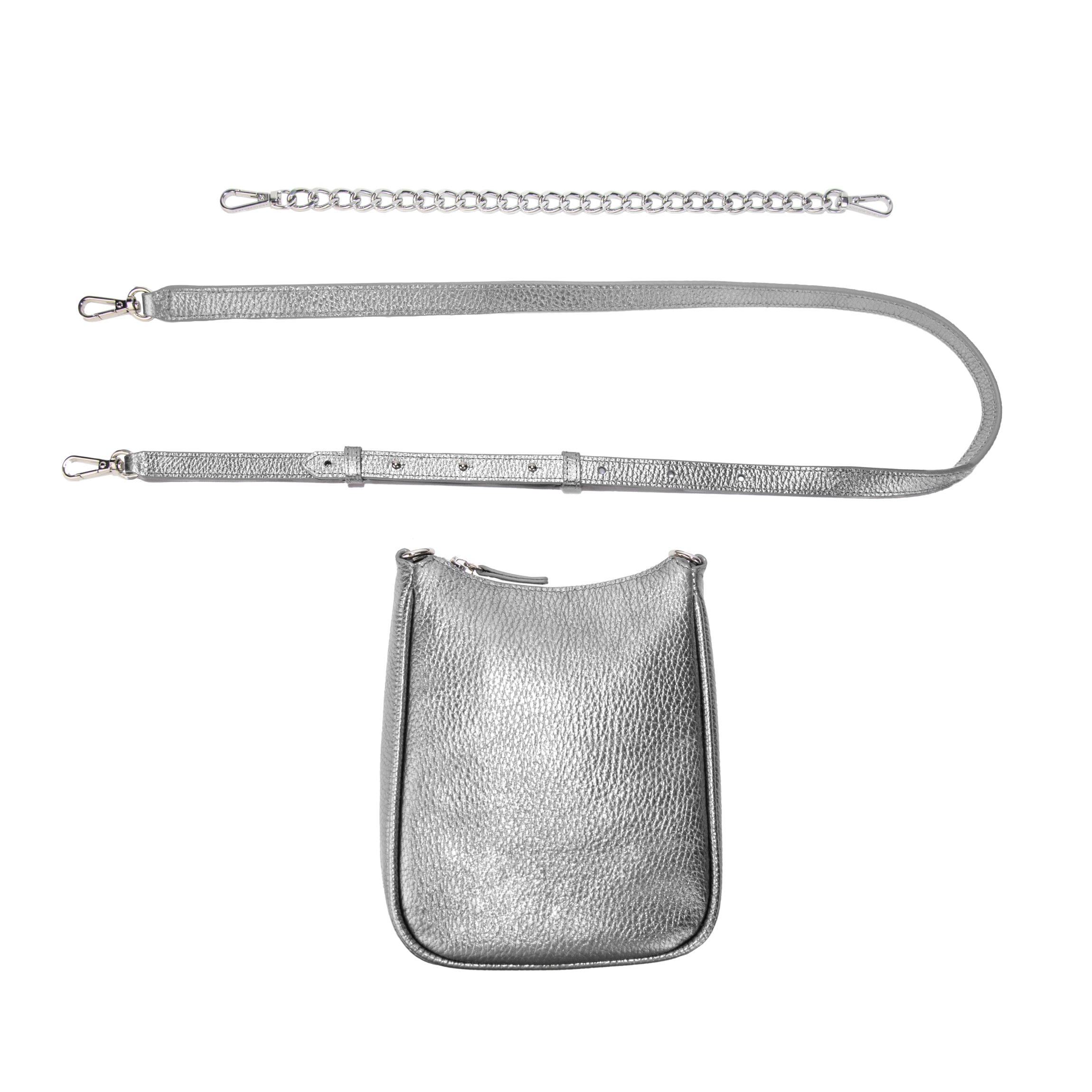 Greta Chain Vertical Sling Frost - Stylish Crossbody Bag for Women | Trendy Shoulder Purse with Adjustable Strap | Perfect for Work, Travel & Everyday Use