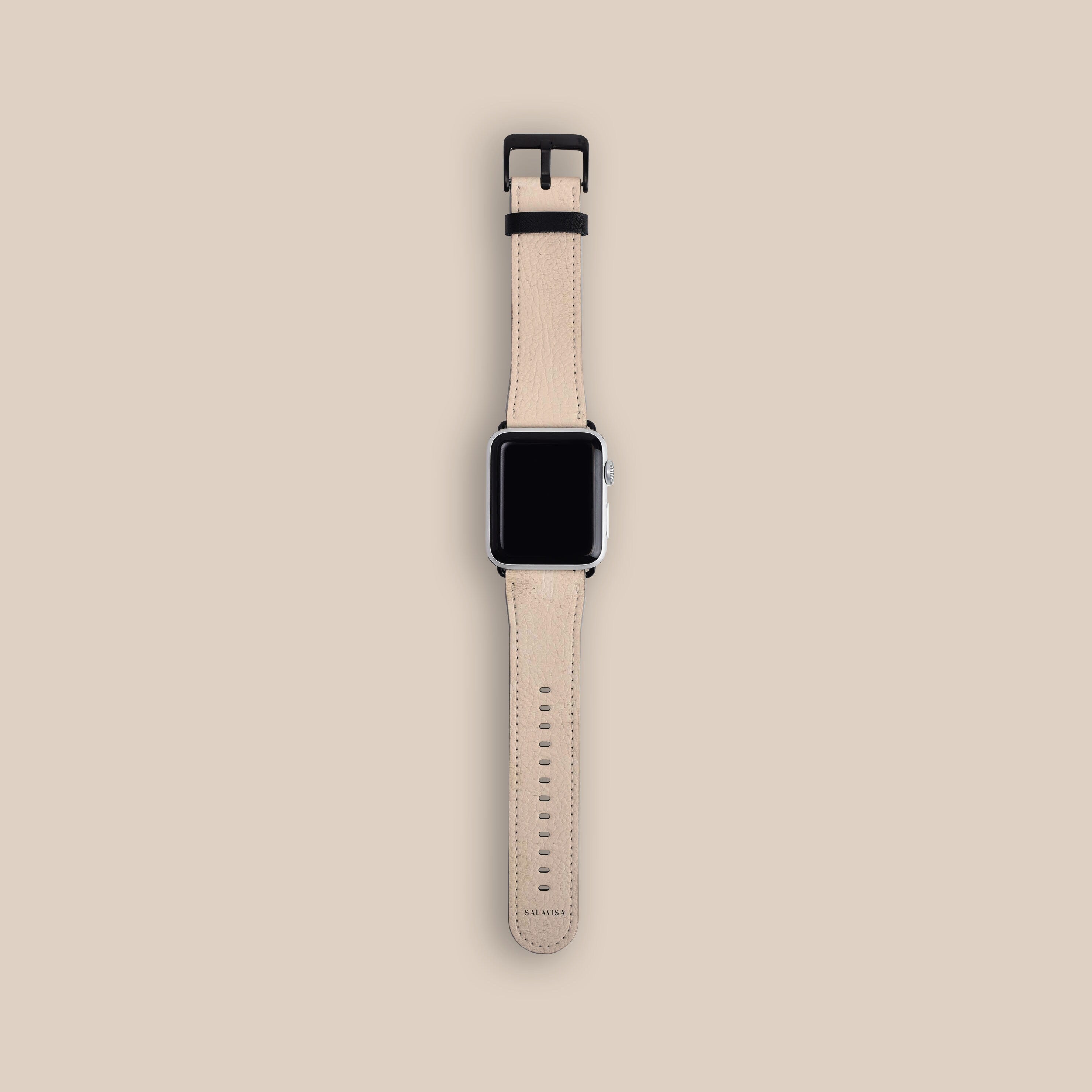 Premium Rose Beige Clay Apple Watch Band - Soft Silicone Replacement Strap for Apple Watch Series 9/8/7/6/SE/5/4/3 - Perfect for Workouts, Running & Everyday Fashion Accessory