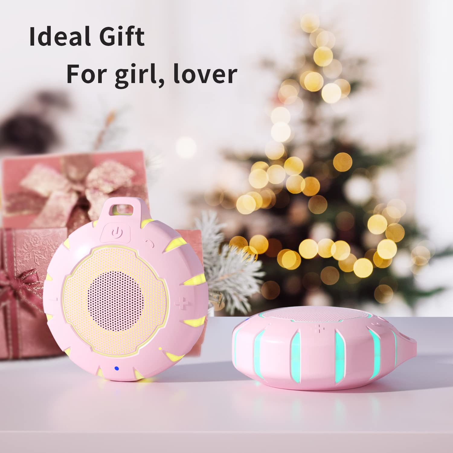 HEYSONG Waterproof Bluetooth Speaker - Portable Shower Speaker with Clear Sound, Durable Design for Pool, Beach & Kayaking - Perfect Gift for Women & Girls - Use in Bathroom, Outdoor Activities & Travel