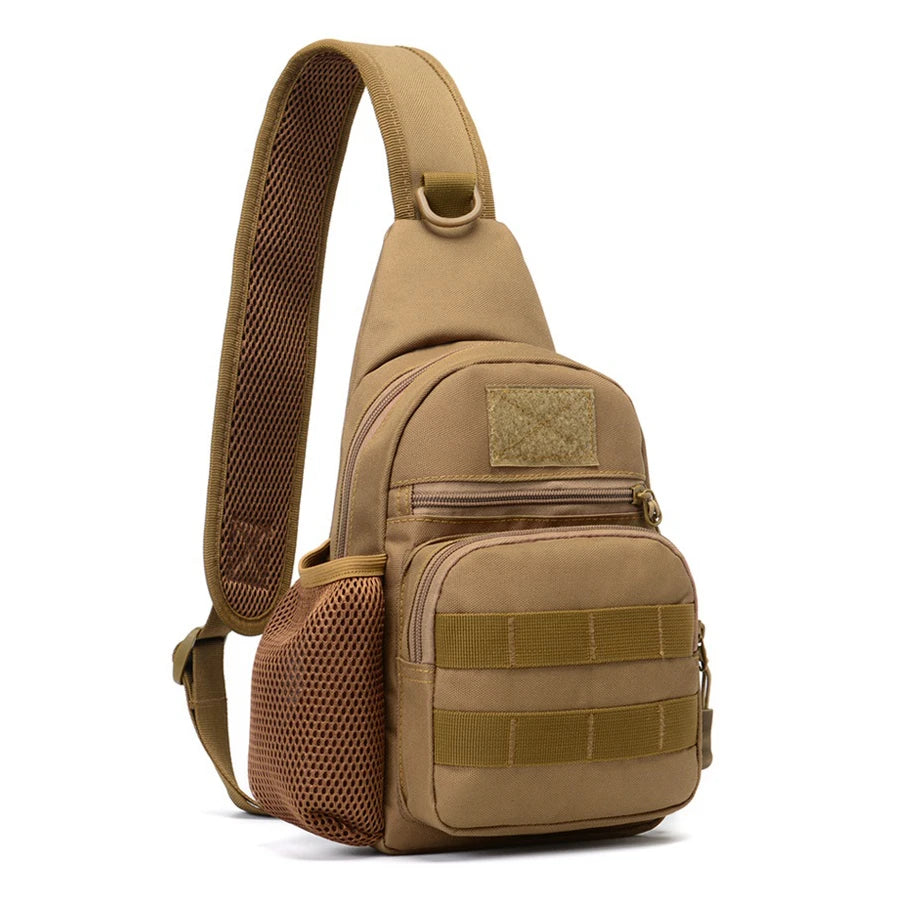 Portable Hiking & Travel Sling Shoulder Bag - MOLLE Chest Pack for Men - Outdoor Sports Bottle Pouch - Camping Hunting Fishing Backpack - Perfect for Hiking, Travel & Outdoor Adventures