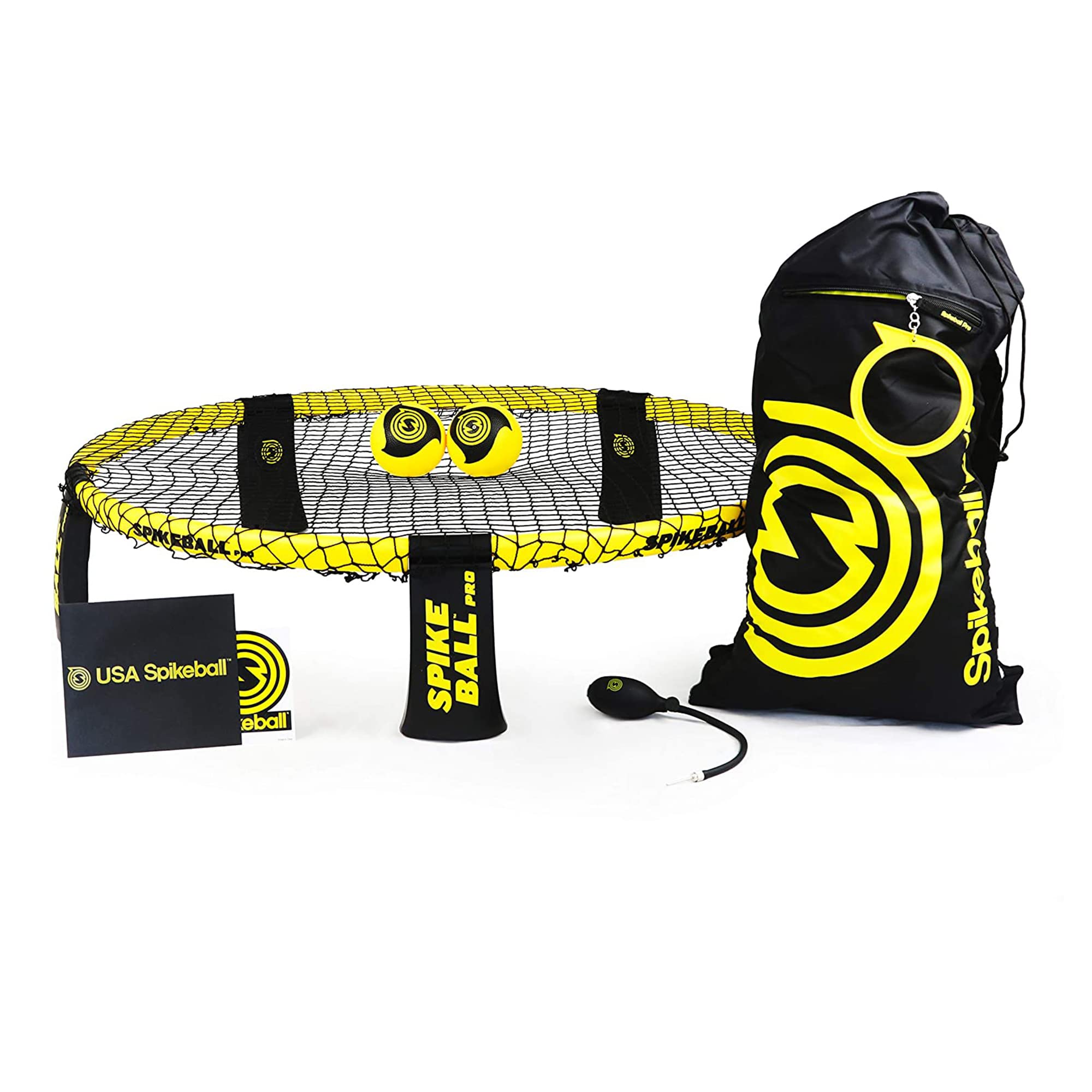 Spikeball Pro Kit Tournament Edition - Premium Stronger Playing Net, High-Spin Balls, Portable Ball Pump & Backpack - Outdoor Beach, Park, Backyard Game for Adults & Teens - As Seen on Shark Tank