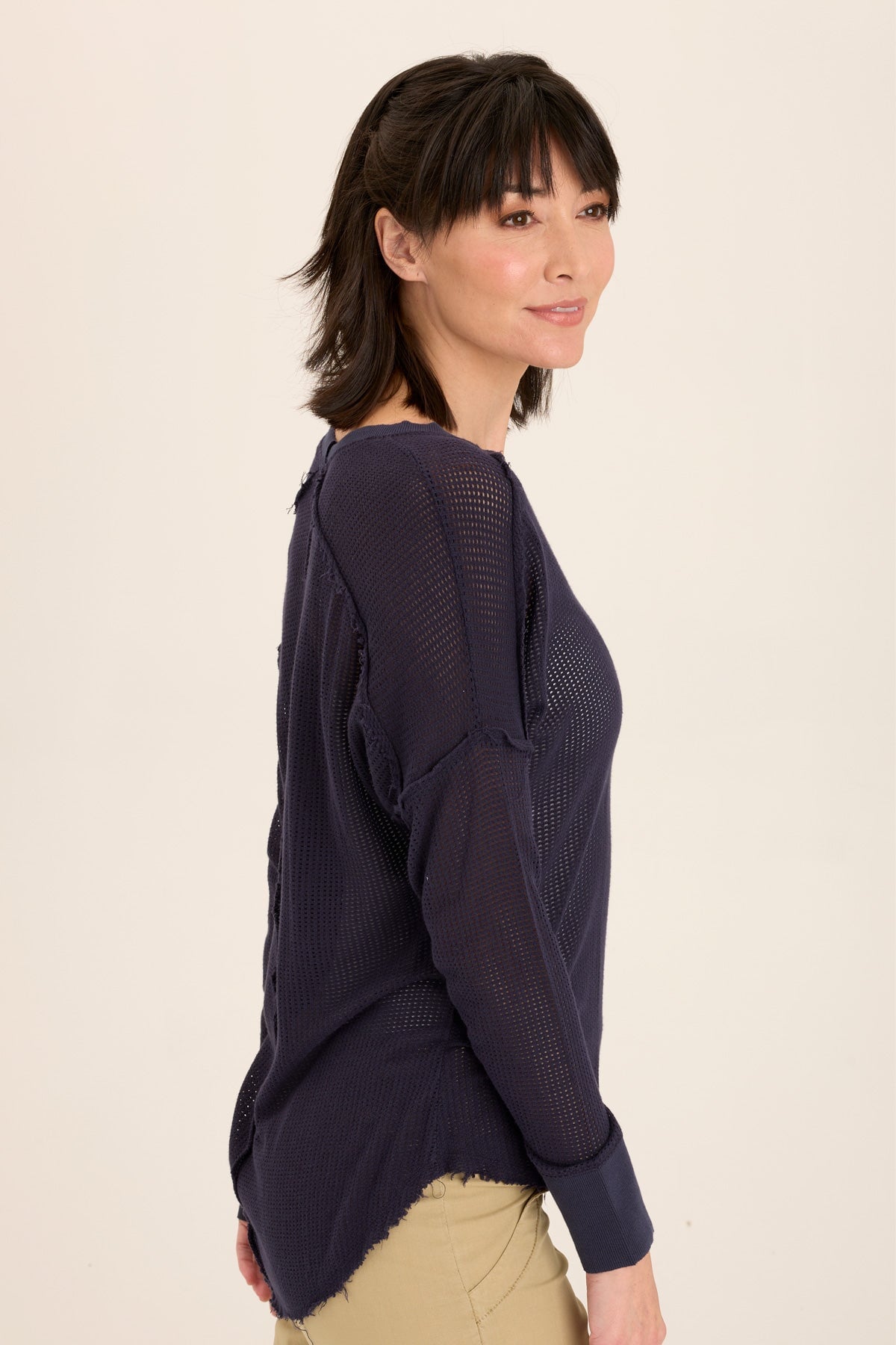 Bullock Mesh V Neck Pullover - Women's Lightweight Knit Sweater for Casual Wear & Layering | Perfect for Office, Date Night & Fall Fashion