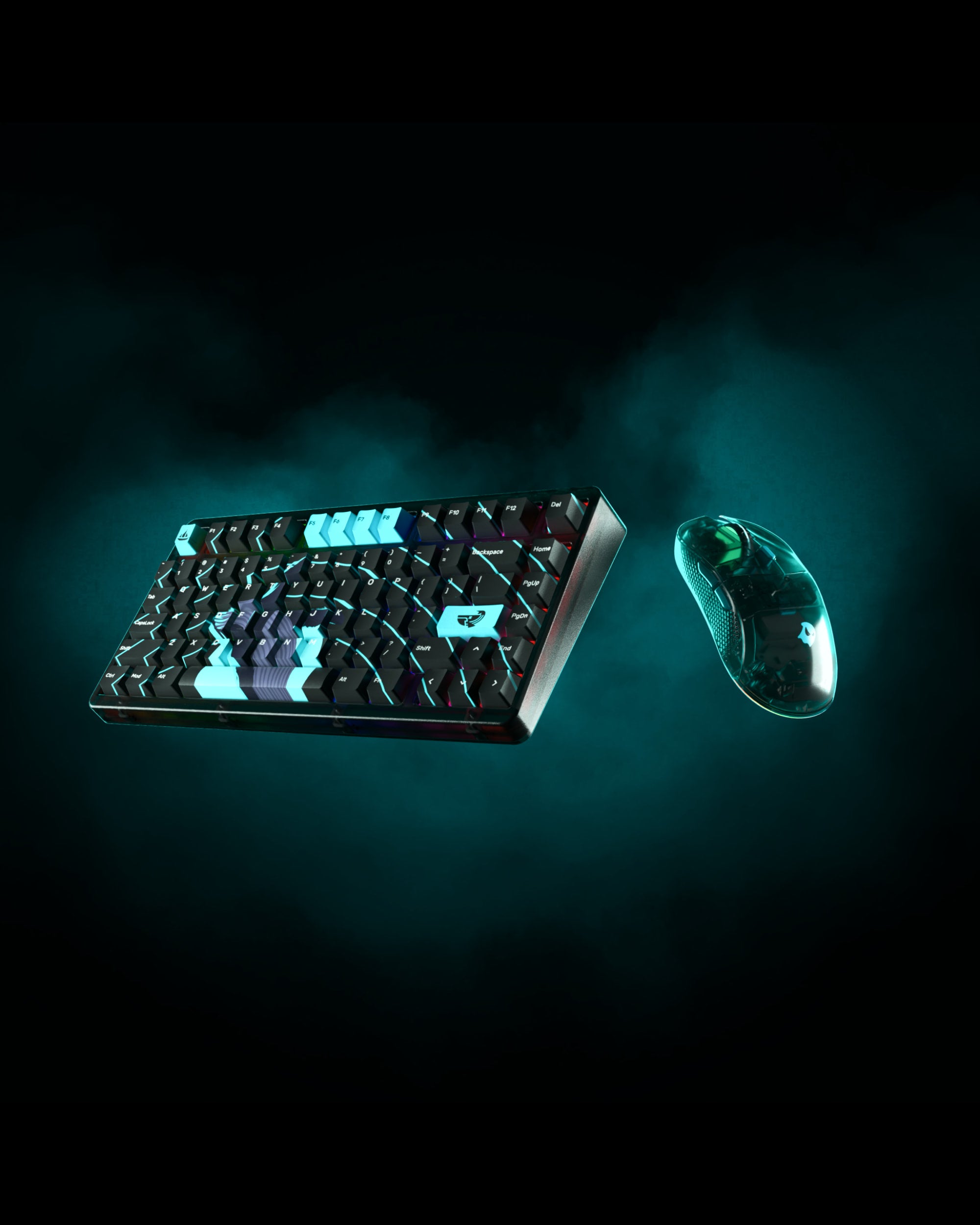 K75 Mechanical Keyboard - RGB Backlit, Hot Swappable, 75% Layout for Gaming & Typing | Space Whale Design | Perfect for Office, Gaming & Programming
