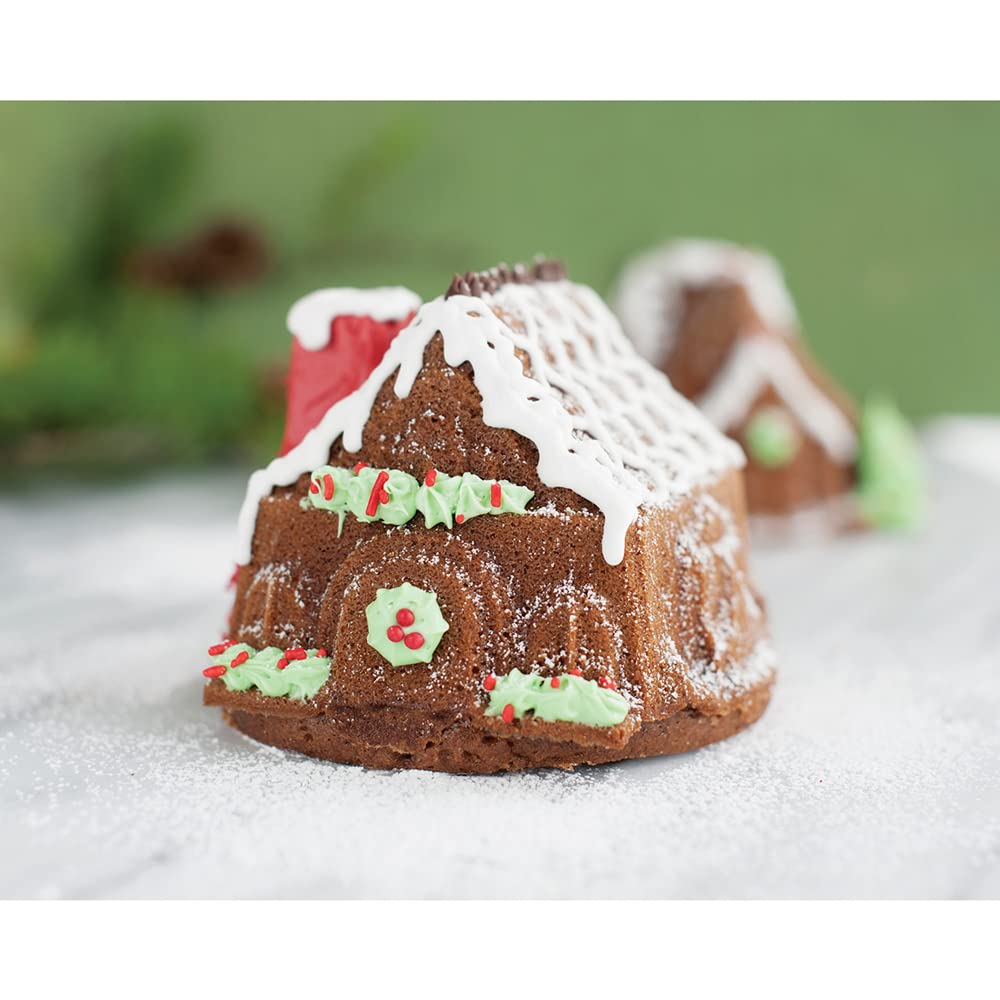 Nordic Ware Gingerbread House Duet Pan Set - Nonstick Bakeware for Holiday Cookie Making, Christmas Baking, and Festive Desserts | Perfect for Gingerbread Houses, Cookies, and Seasonal Treats