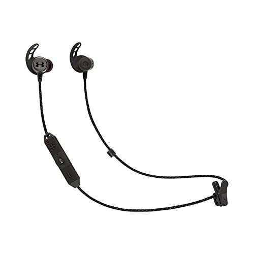 JBL Under Armour React Sport Wireless Bluetooth Earbuds - 9-Hour Battery Life, Sweatproof & Secure Fit for Running, Gym & Workouts (Black)