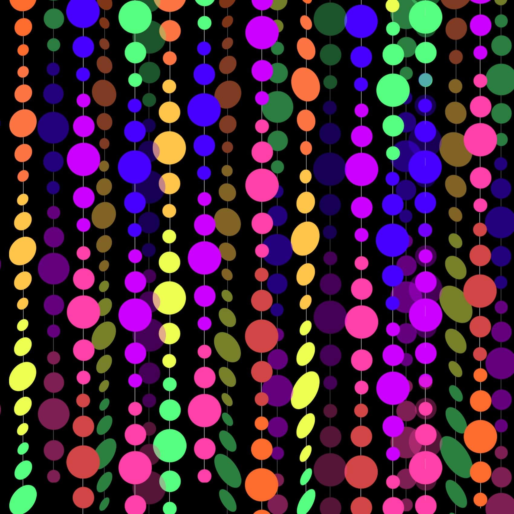108Feet Neon Paper Garland Circle Dots - Glow in The Dark Party Decorations for Blacklight & Fluorescent Parties (9 Colors) | Perfect for Birthday, Wedding & Glow Party Decor | Indoor & Outdoor Hanging Decor