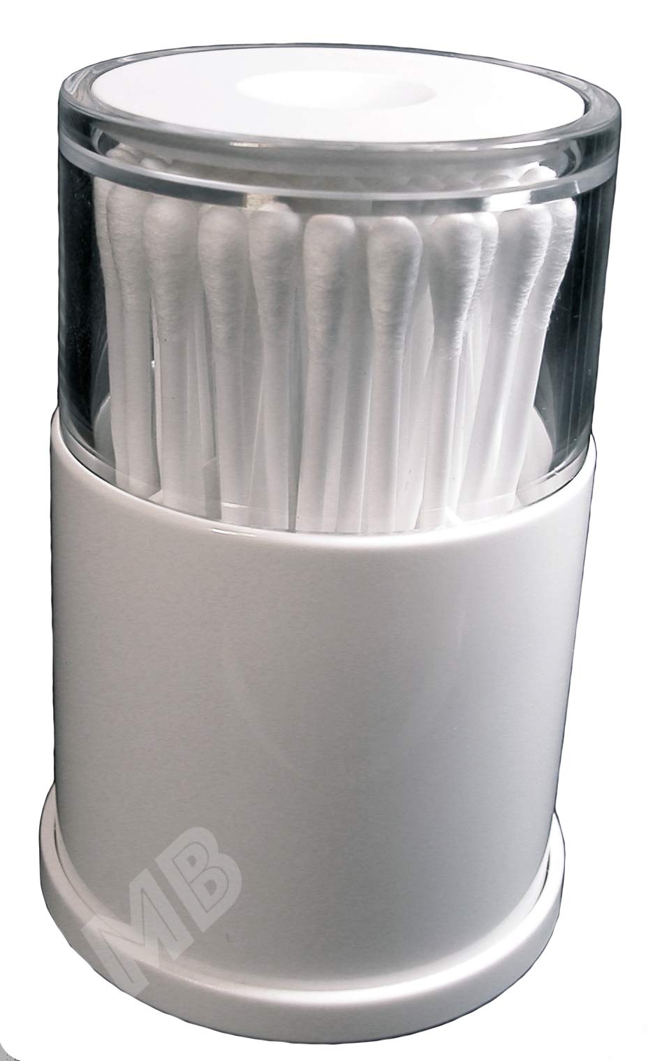 MB Q-Tip Holder & Cotton Swab Dispenser - 1 Pack | Compact Storage Organizer for Bathroom, Makeup Vanity & First Aid Kit