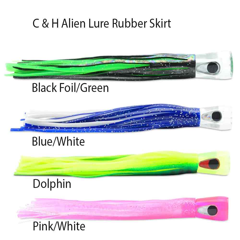 C&H Alien Lure Soft Rubber Skirt - Premium Fishing Bait for Bass, Trout & Walleye - Perfect for Freshwater & Saltwater Fishing Trips