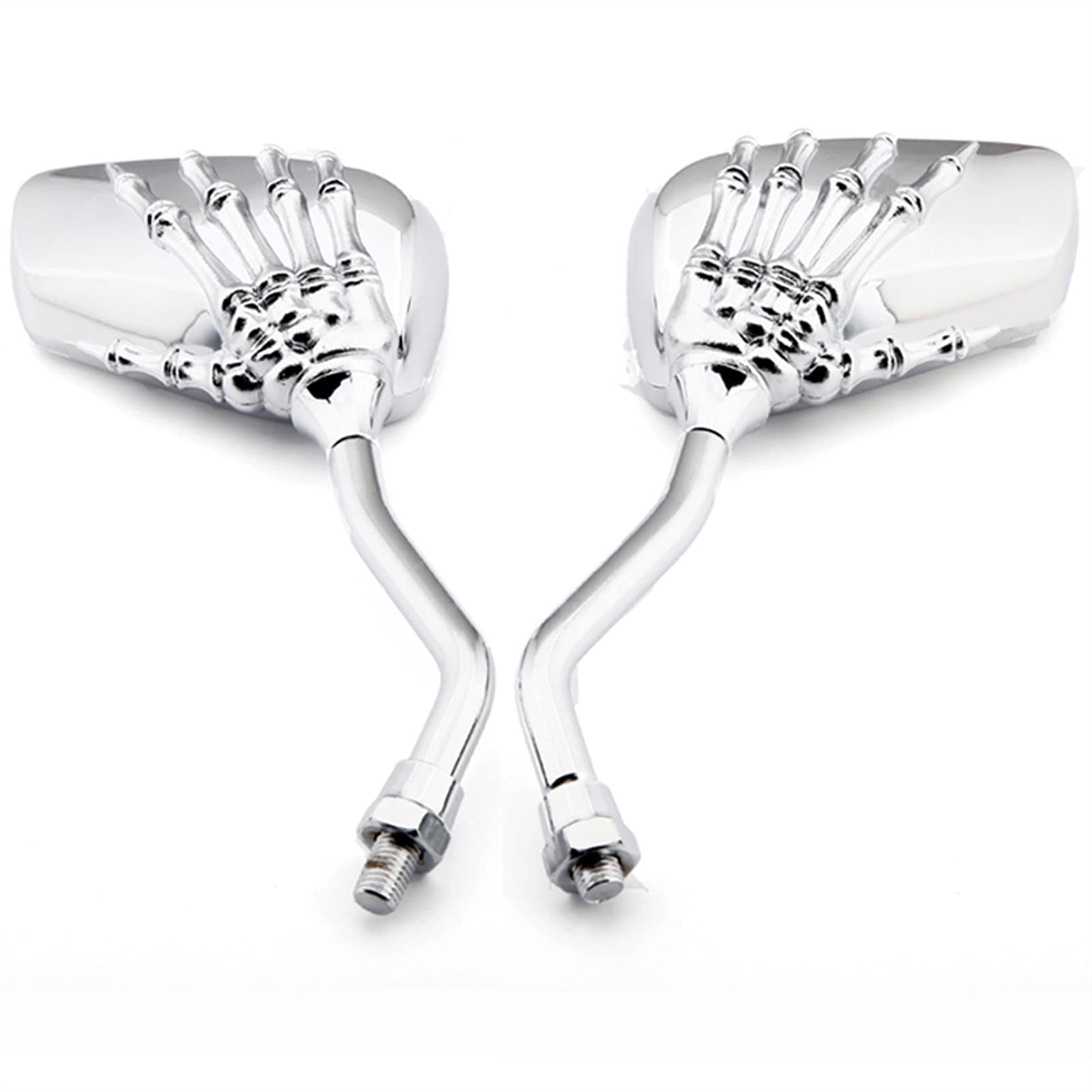Universal 2-Piece Aluminum Alloy Motorcycle Rearview Mirrors - Adjustable Side Mirrors with Screws for Scooters & Motorbikes | Perfect for City Commuting & Road Safety