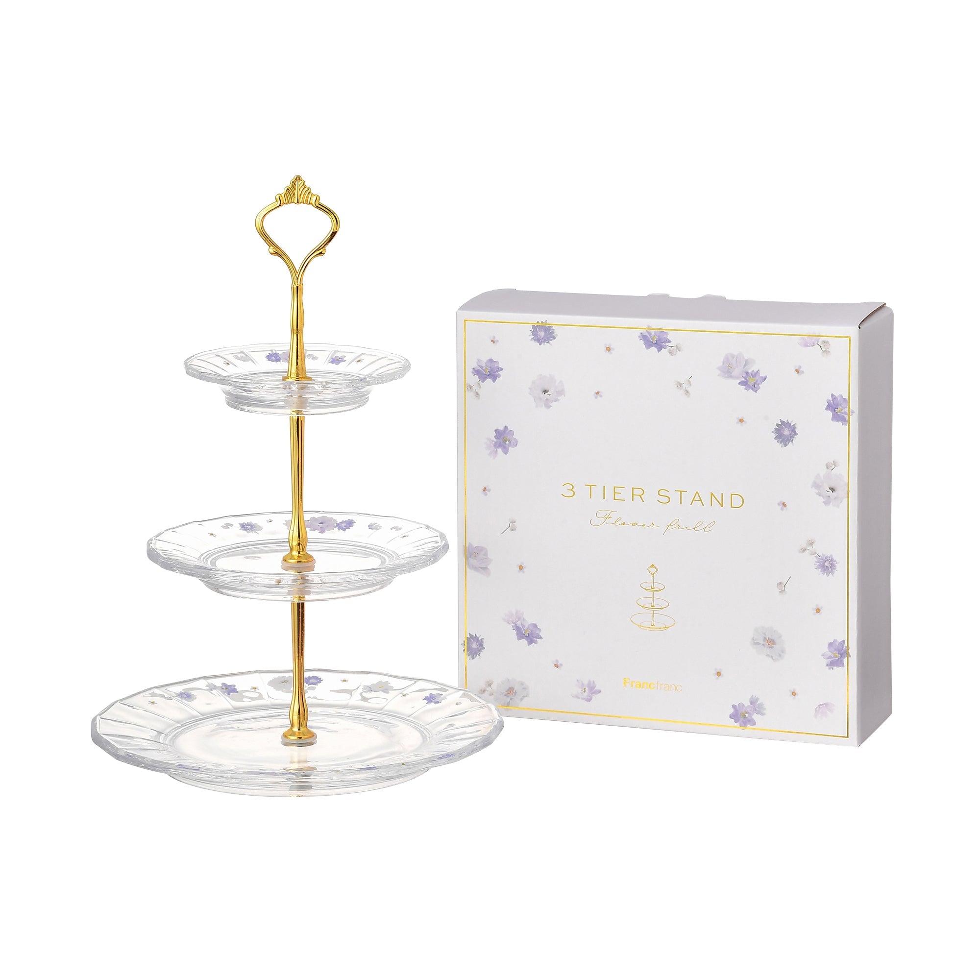Elegant Purple Flower Frill Glass Stand - Perfect for Home Decor, Wedding Centerpieces & Gift Displays