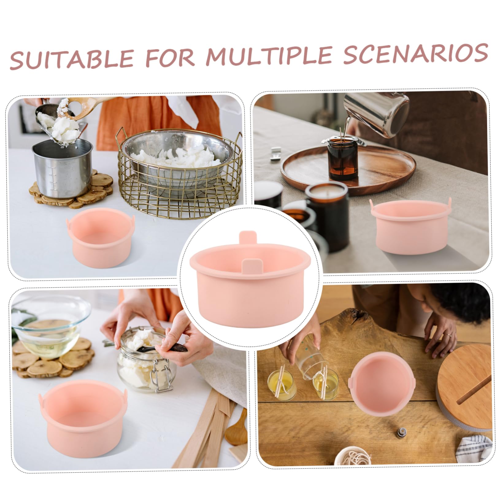 Baluue Pink Silicone Wax Melting Pot - Wax Warmer Bowl with Heating Liner, Wax Heater Accessory for DIY Hair Removal, Spa & Beauty Salon Use
