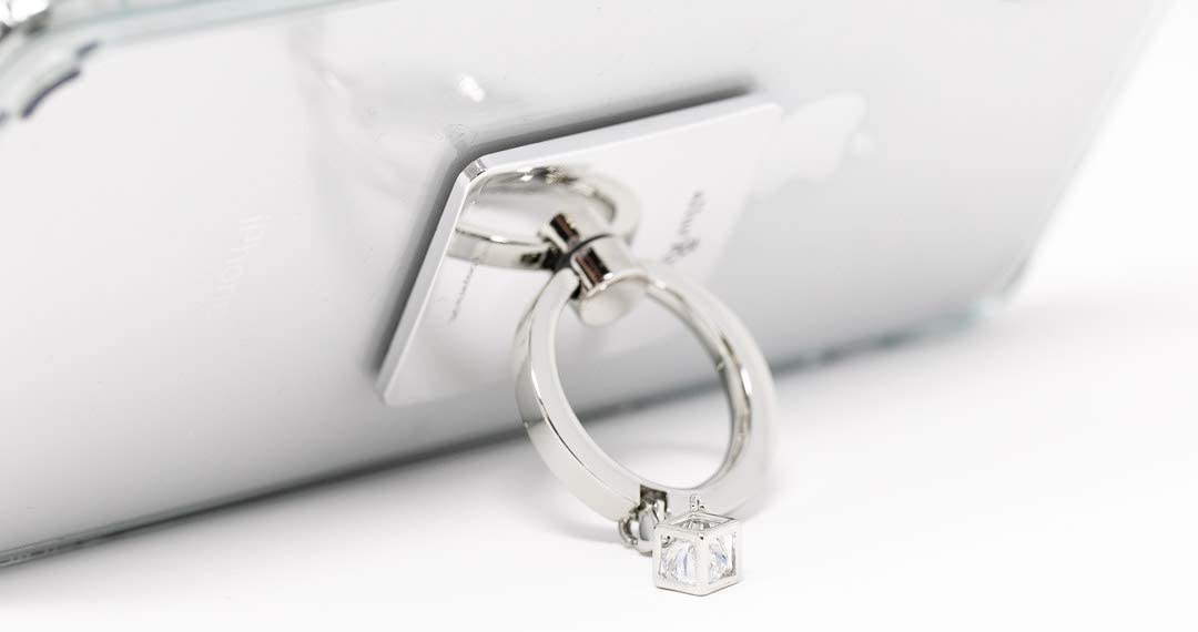 360° Rotating Phone Ring Holder - Silver Stand & Kickstand for Secure Grip - Perfect for Watching Videos & Selfies