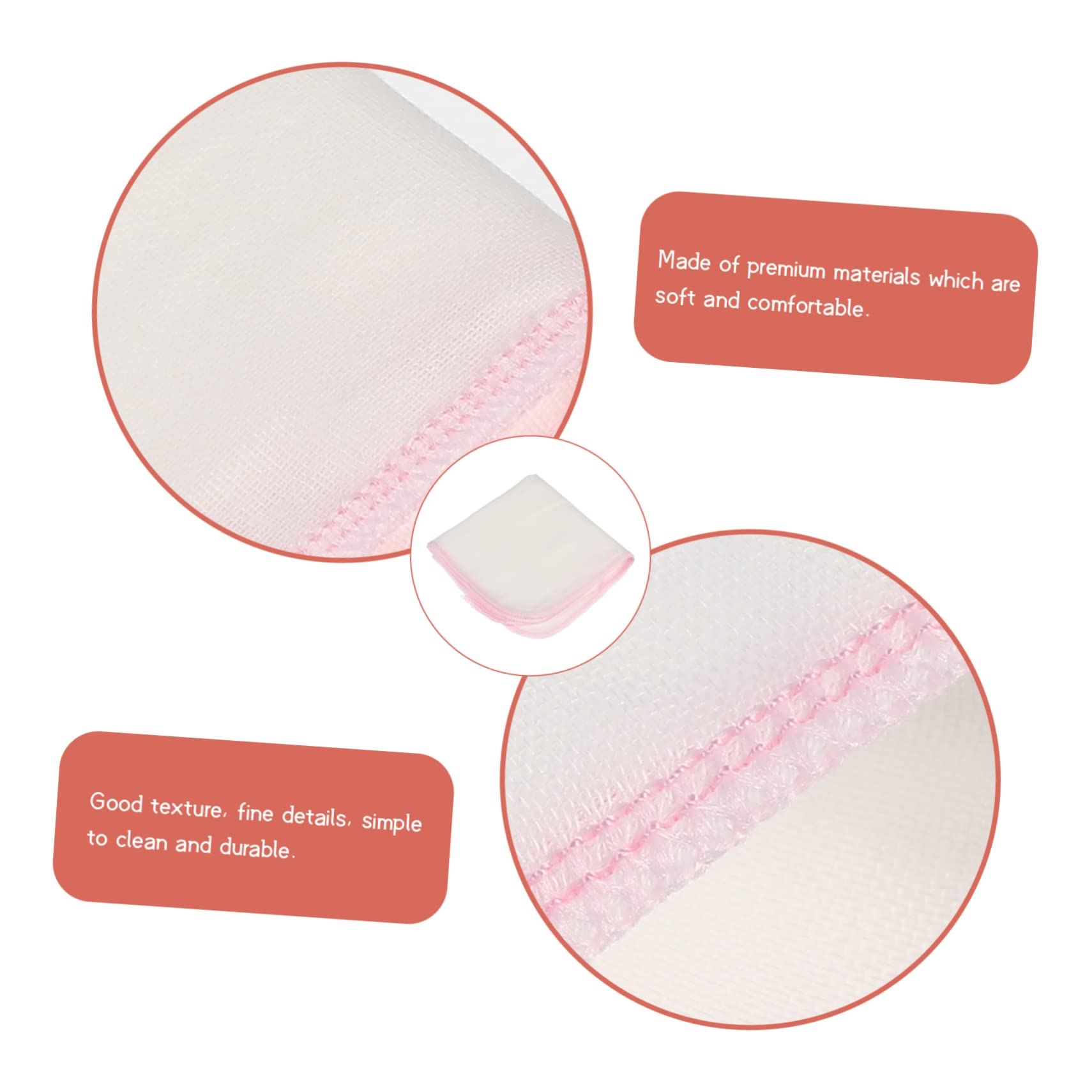 VICASKY 10 Pack Small Square Gauze Bandana Bibs - Soft Absorbent Cotton Towels for Babies & Toddlers (Red) - Perfect for Drooling, Feeding, and Messy Playtime