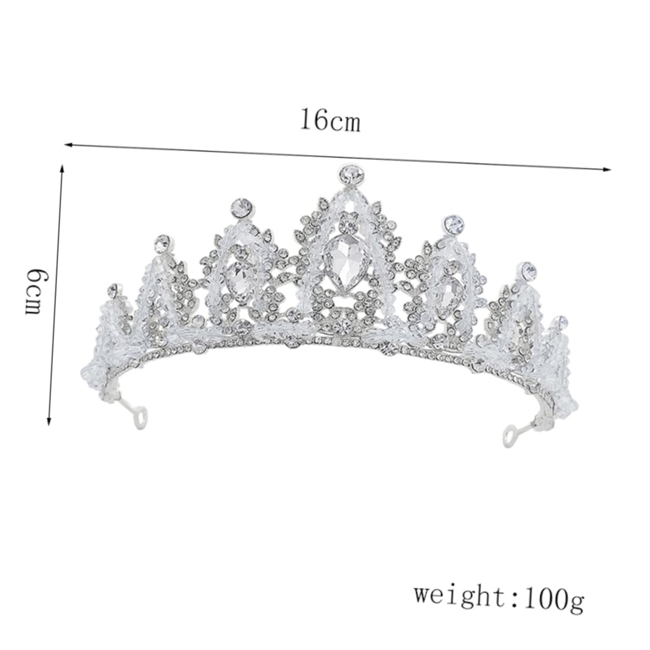 Beavorty 2 Pack Silver Rhinestone Wedding Tiara Crown for Women - Bridal Headpiece for Wedding, Prom, Quinceanera, Bar Mitzvah, Pageant & Special Occasions | Elegant Princess Hair Accessory for Brides & Dancers