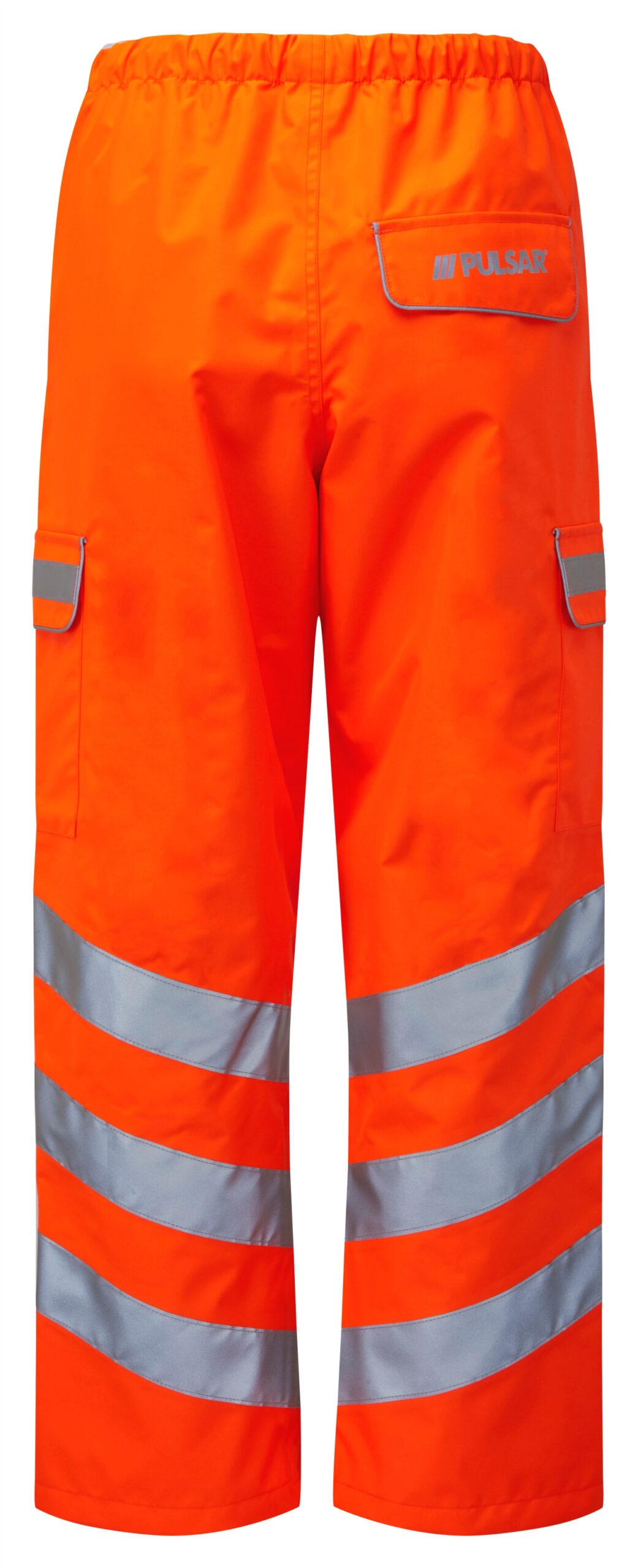 PULSAR PR503 HV Orange Waterproof Over Trouser Pants - High Visibility Rain Gear for Outdoor Work, Hiking & Construction - Waterproof & Durable Workwear