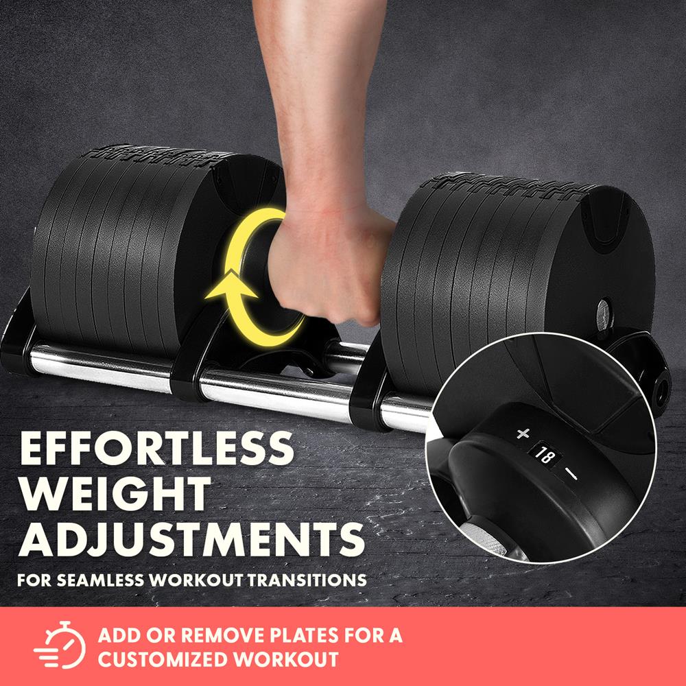 Adjustable Dumbbell Set for Home Gym - 40lbs Weight Lifting Dumbbells for Strength Training, Full Body Workout & Muscle Building - Perfect for Men & Women Fitness Enthusiasts
