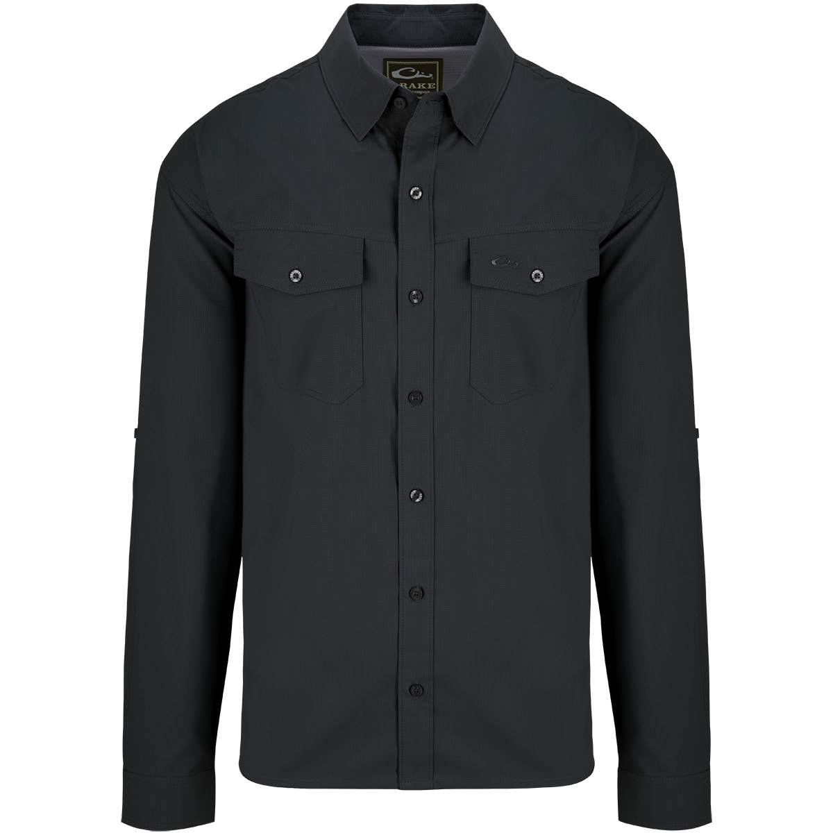 Men's Travel Solid Dobby Button Down Long Sleeve Shirt - Casual Office Wear & Business Travel Essential