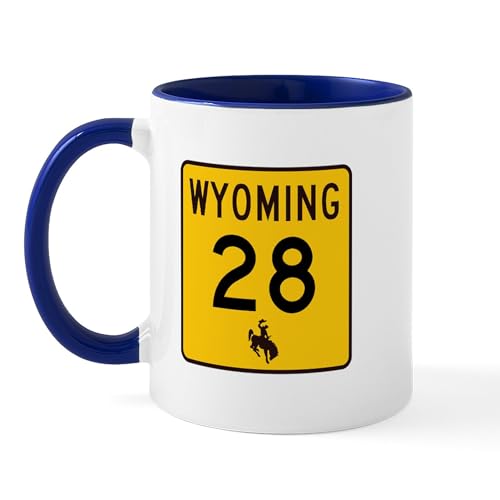 White/Navy Inside - Highway 28, Wyoming Mug