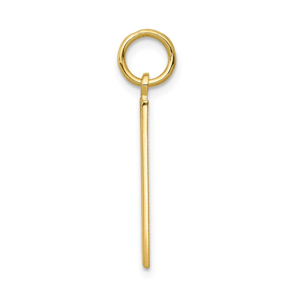 10k Yellow Gold Solid Real Bingo Card Charm Pendant - 25mm x 15mm - Perfect for Jewelry Making, Gift Giving, and Casino-Themed Accessories