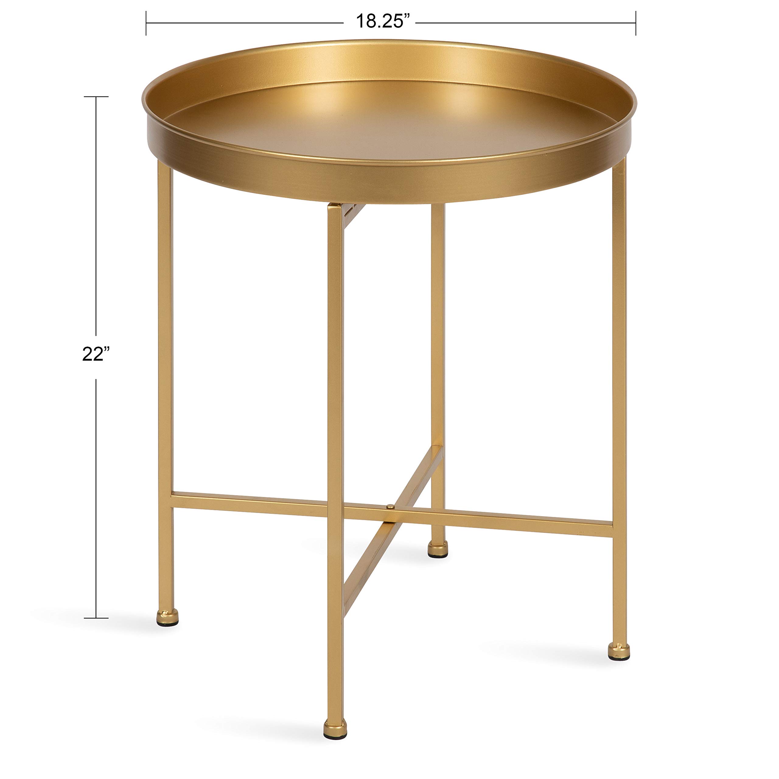 Kate and Laurel Celia Glam Round Side Table - 18.25