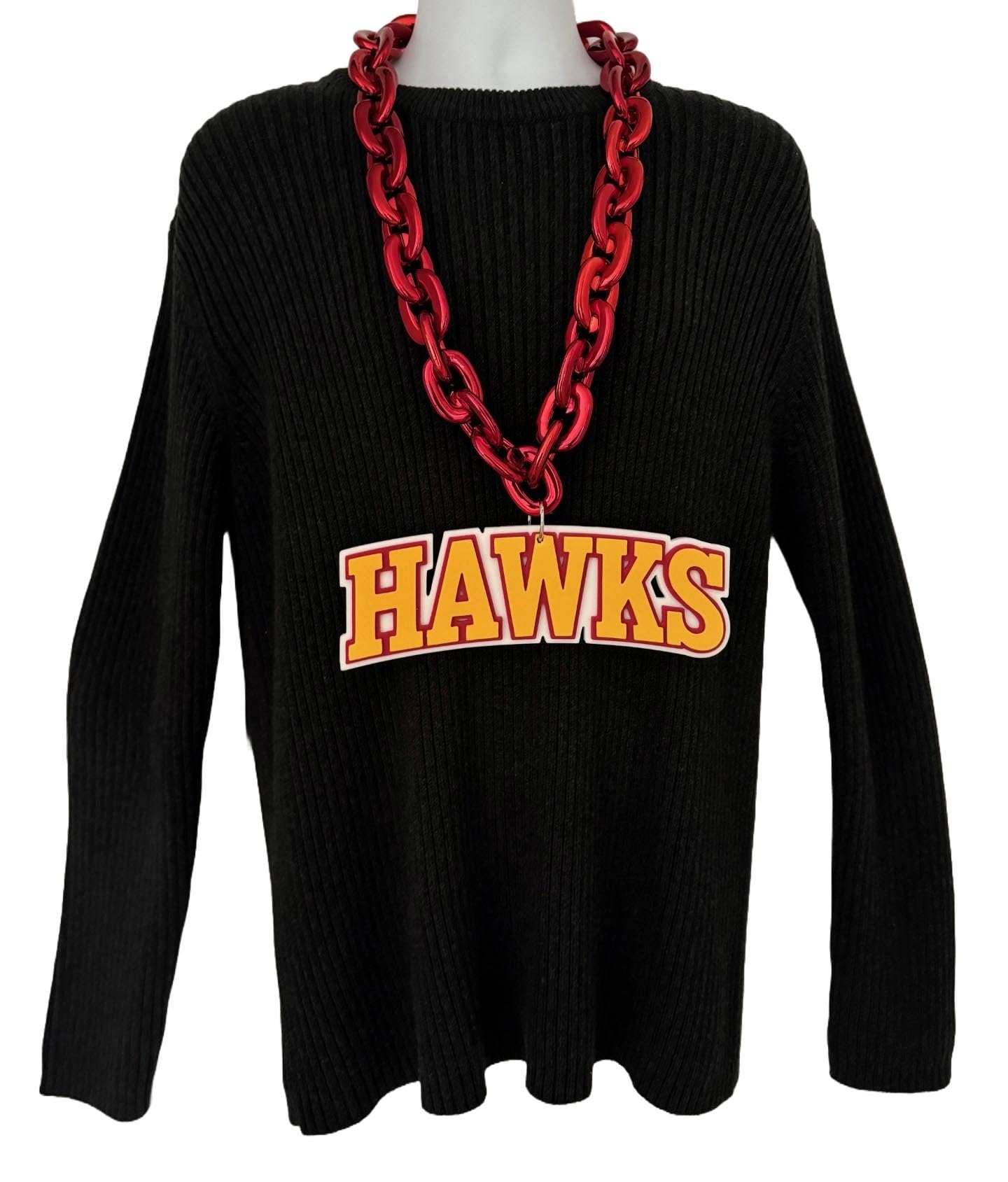 Atlanta Hawks Fan Chain - Red NBA Basketball Team Jewelry for Men & Women - Perfect for Games, Parties & Sports Events