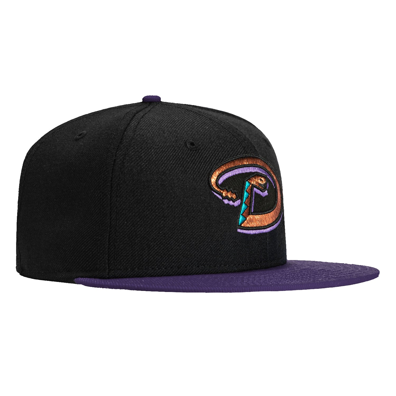 New Era 59Fifty Arizona Diamondbacks MLB Baseball Cap - Black & Purple Adjustable Snapback Hat for Men & Women | Game Day, Streetwear & Sports Fan Fashion