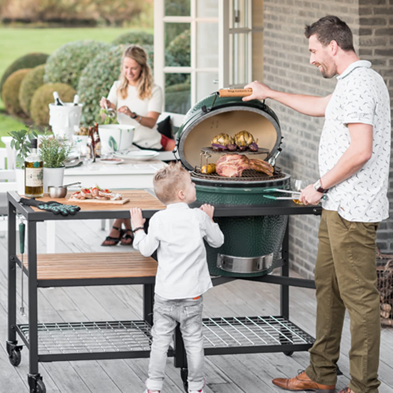 Big Green Egg Large 5-Piece Replacement Kit - 304 Stainless Steel Eggspander Rack, Conveggtor Basket & Removable Cooking System | Perfect for Grilling, Smoking & Outdoor Cooking
