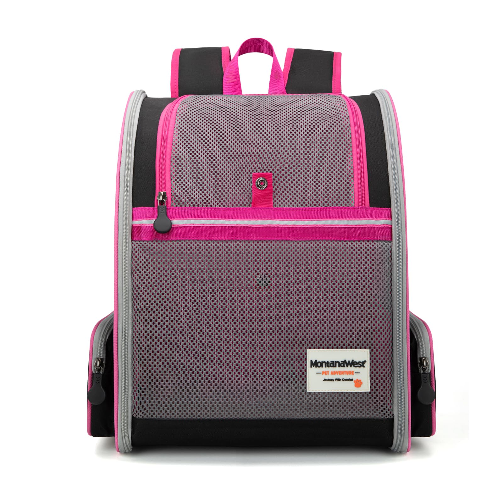 Montana West Cat Carrier Backpack for Small & Medium Dogs - Breathable Mesh Pet Travel Backpack for Hiking, Camping, Vet Visits & Airplane Travel - Durable Pet Carrier for Cats & Puppies