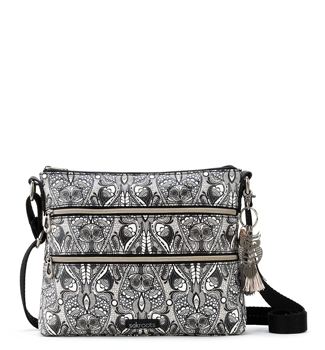 Sakroots Artist Circle Crossbody Bag - Waterproof Coated Canvas, Adjustable Strap, Multiple Zipper Pockets - Perfect for Travel, Shopping & Daily Use