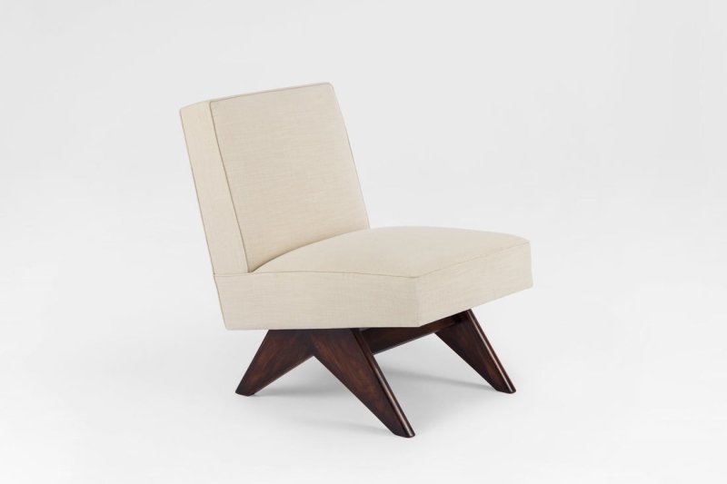 Pierre Jeanneret Mid-Century Modern Sofa Chair | Authentic Chandigarh Chair Replica | Vintage Designer Furniture for Living Room, Lounge & Office